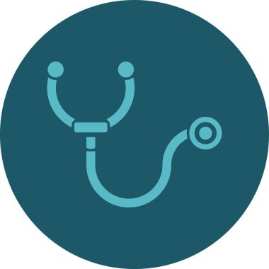 stetoskop düz vektör simgesi