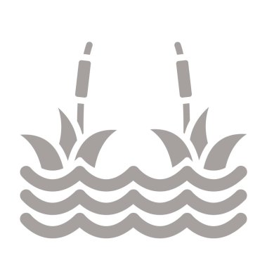 Su dalgası simgesi. vektör çizim