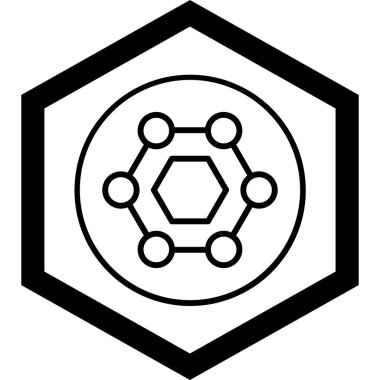 Altıgen modern simgenin vektör çizimi