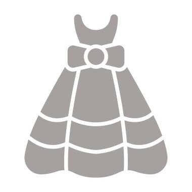 Gelinlik ikonu. vektör illüstrasyonu