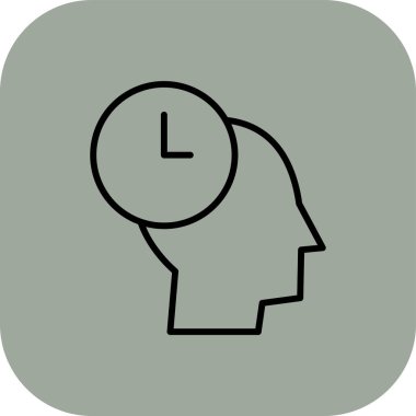 zaman düz ikon vektör illüstrasyonu