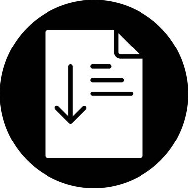 Dosya Sıralama web simgesi, vektör illüstrasyonu