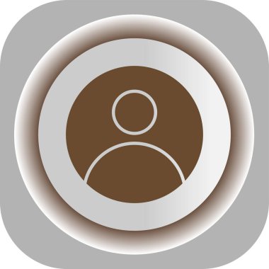 İnsan yüzünün uzun bir gölgesi olan insan vektör simgesi