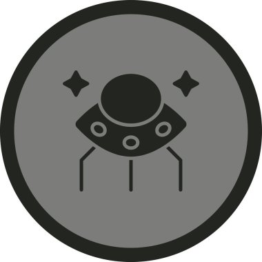 Moda Biçimli Uzaylı Simgesi İzole Arkaplan