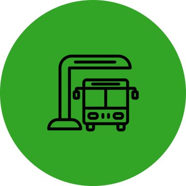 bus vektör simgesi modern basit illüstrasyon