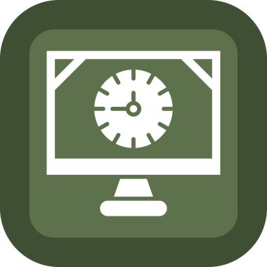 zaman izleme simgesi, vektör illüstrasyonu