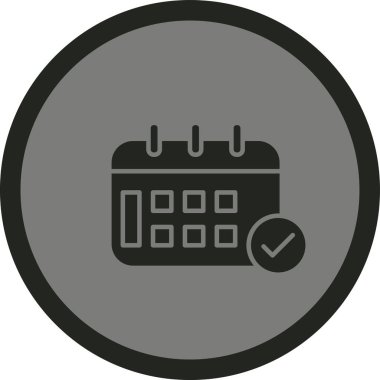 Takvim simgesi vektör illüstrasyonu