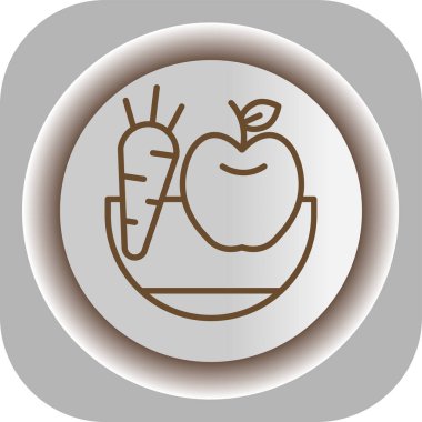 elma ikonu vektör illüstrasyonu