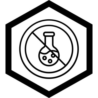 Kimyasal deney simgesi vektör çizimi