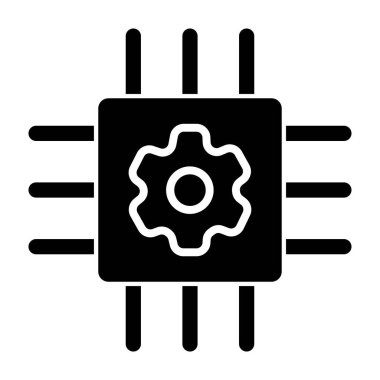 çip simgesi, vektör illüstrasyonu