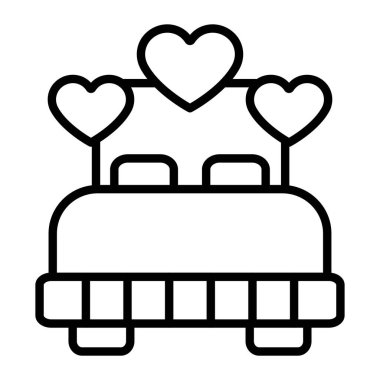 Kalp ikonu vektör illüstrasyonu