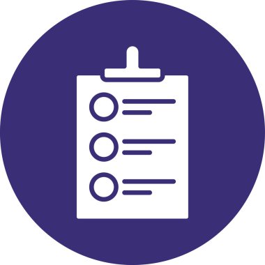 Kontrol listesi. Web simgesi basit illüstrasyon