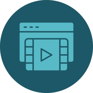 Tarayıcı simgesi soyut arkaplan grubunda izole edildi