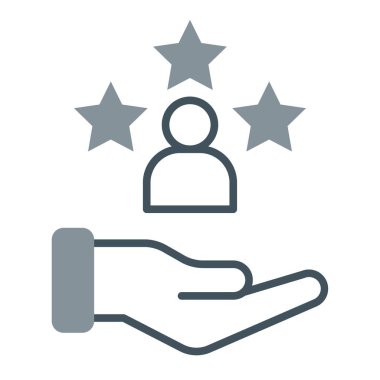 reyting vektör simgesi. biçim düz sembol, gri renk, yuvarlak açılar, beyaz arkaplan