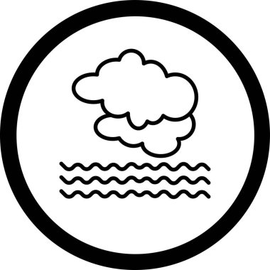 Bulut simgesi vektör illüstrasyonu