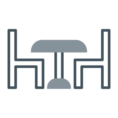 Otel odası ikonu, vektör çizimi. düz tasarım biçimi