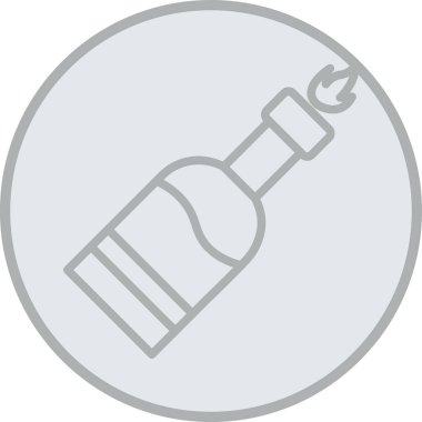 Bir şişe simgesinin vektör illüstrasyonu