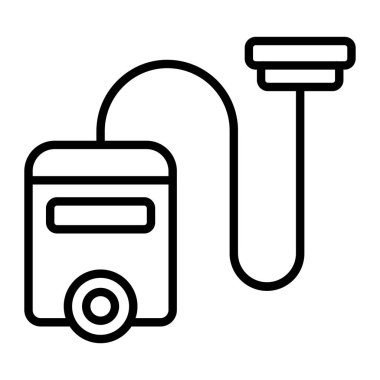 Klima ikonu. Beyaz arkaplanda izole edilmiş web tasarımı için ana hatlı klima vektör simgesi