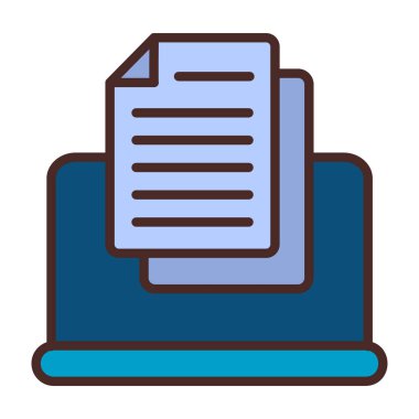 belge web simgesi vektör illüstrasyonu