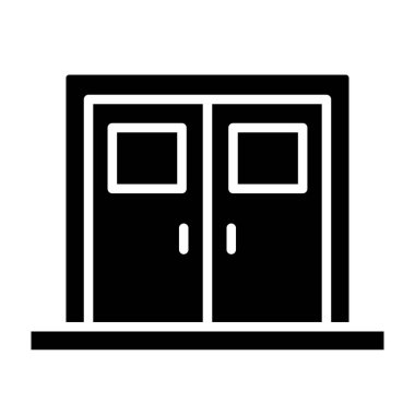 Kapı simgesi, vektör illüstrasyonu