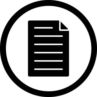 Belge. Web simgesi basit tasarım