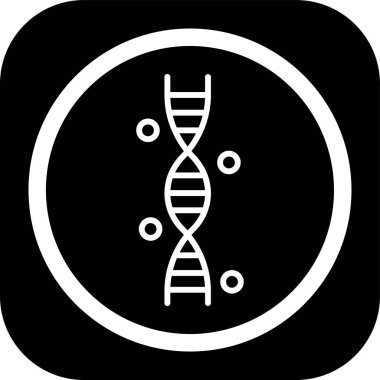 DNA Vektörü Simgesi Tasarım İllüstrasyonu
