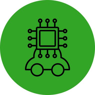 Mikroçip simge vektör çizim