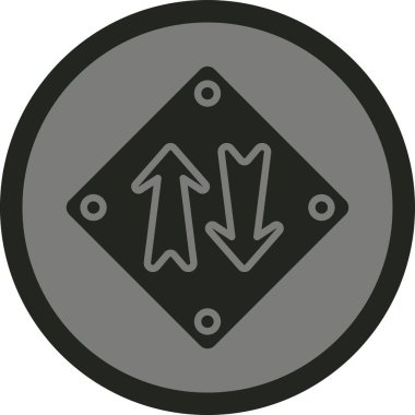 ok yönü simgesi doldurulmuş - çizgi biçimi