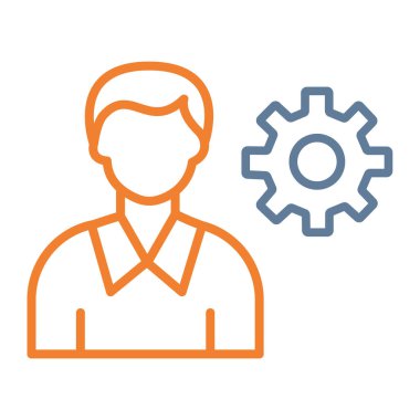 Yönetici vektör simgesi. Basit bir illüstrasyon. Grafik ve web tasarımı için yönetici simgesi.