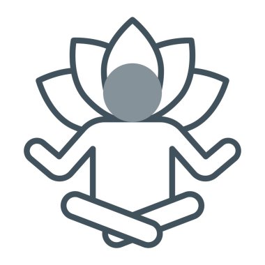 lotus. Web simgesi basit illüstrasyon