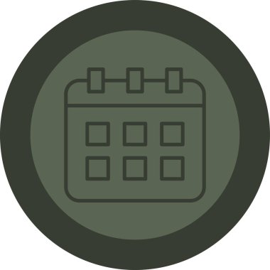 Takvim. Web simgesi basit illüstrasyon