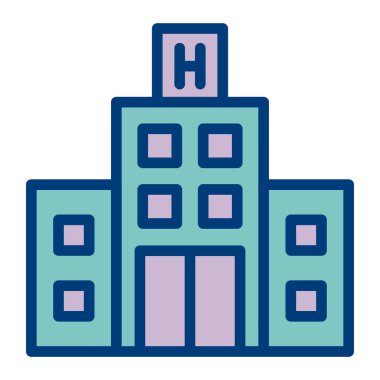 Bina. Web simgesi basit illüstrasyon