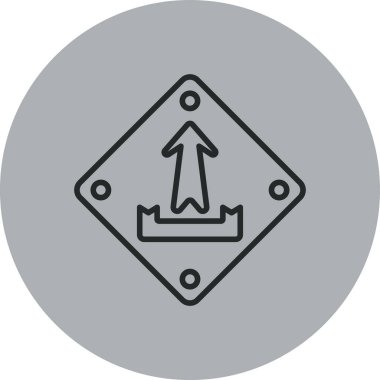 Yol işareti simgesinin vektör illüstrasyonu