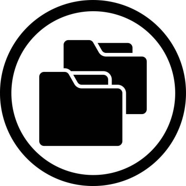 Beyaz arka plan üzerinde izole klasör simgesi