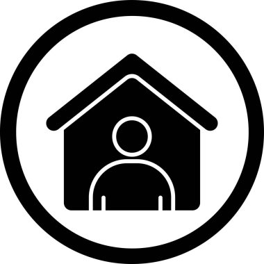 Bir ev simgesinin vektör illüstrasyonu