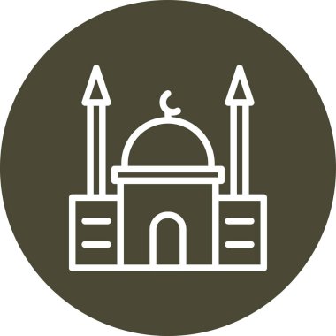 Cami simgesi vektör illüstrasyonu