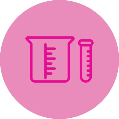 Test tübü simgesi, vektör illüstrasyonu