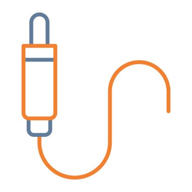 Kablo. Web simgesi basit illüstrasyon