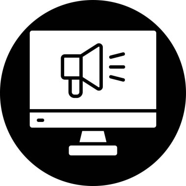 Bir bilgisayar simgesinin vektör illüstrasyonu