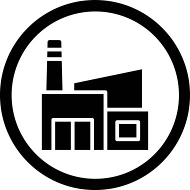Fabrika simgesi vektör illüstrasyonu.