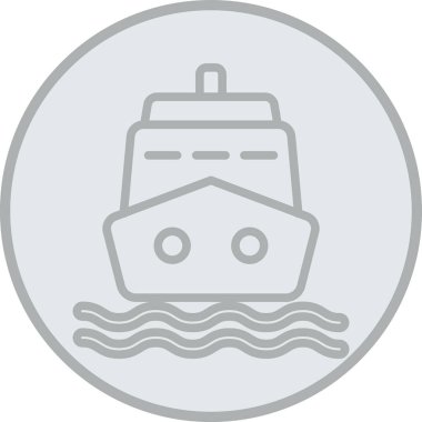 Gemi. Web simgesi basit illüstrasyon