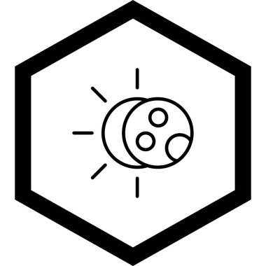 Güneş enerjisi simgesinin vektör illüstrasyonu