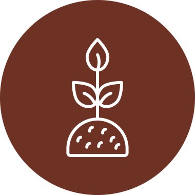 Bitki simgesinin vektör illüstrasyonu