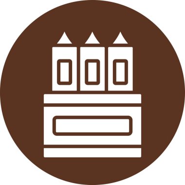 Bir bina simgesinin vektör illüstrasyonu