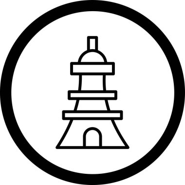 Bir kulenin vektör illüstrasyonu