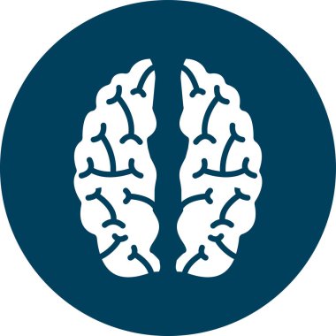 İnsan beyin simgesinin vektör illüstrasyonu