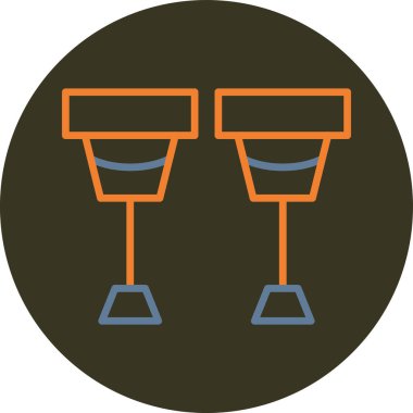 iki bayrak simgesi vektör illüstrasyonu