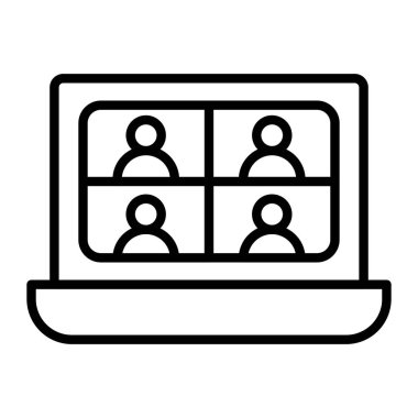 Dizüstü bilgisayar simgesi vektör çizimi