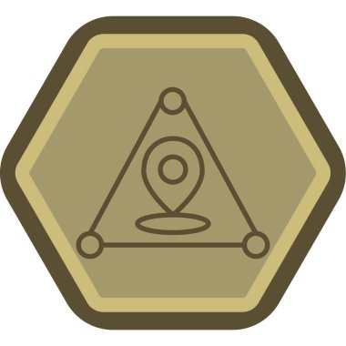 Bir pusula simgesinin vektör illüstrasyonu