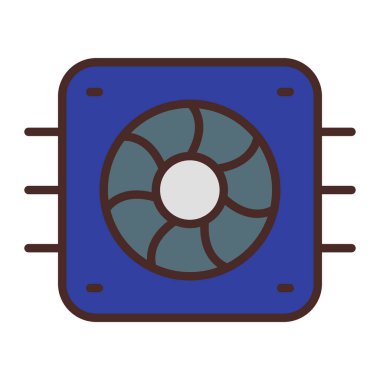 fan fan simgesi vektör illüstrasyonu